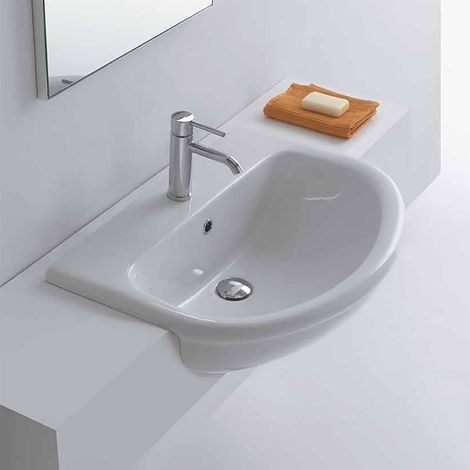 Lavabo semincasso Atene 64x47 per mobile universale