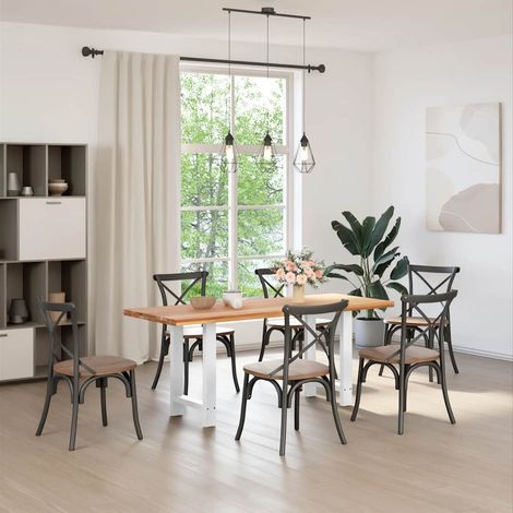 Maison Exclusive - Esstischbeine Weiß 2 Stk. 50x(72-73) cm Stahl