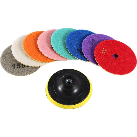 4-Zoll-Nasspolierscheiben mit Diamantschliff für Marmor (9-teiliges Set) (1/5)