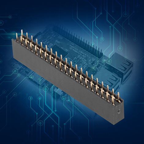 5 connecteurs femelles à double rangée de broches courtes, pas de 2,54 mm, 2 x 20 broches, pour Raspberry Pi (1/5)