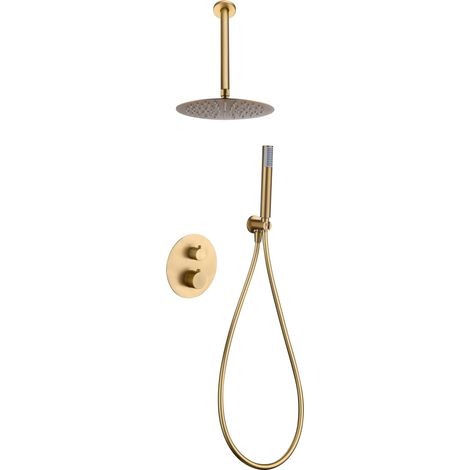 Imex -  Columna Ducha Empotrada Termostatica Oro Serie  Piamonte