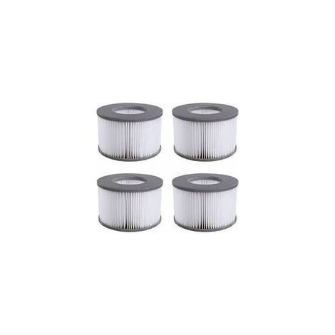 Pair Lot de 4 Cartouches filtrantes de Rechange, pour Les mspa, Les Spa Chauds et Autres piscines gonflables, Convient aux modèles de Filtre à partir de 2020 (1/4)