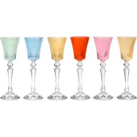 Fade Alex Lustro set 6 calici liquore vetro colori assortiti