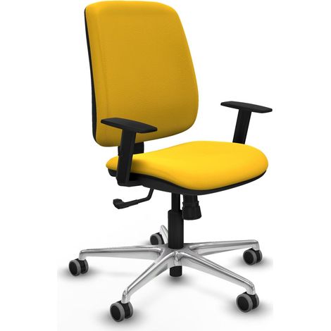 Silla de oficina piqueras y crespo Alares amarillo aluminio (1/2)