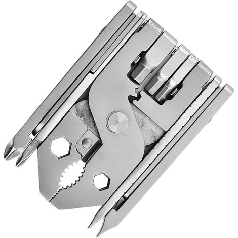Pince multifonctionnelle compacte 25 en 1 en acier inoxydable avec tournevis intégré pour la maison et l'extérieur (1/5)