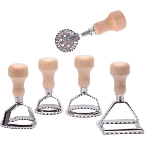 Ravioli-Ausstecher, Ravioli-Ausstecher mit Griff und Rollkante, Pasta-Utensilien – 4er-Set
