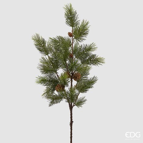 EDG Enzo De Gasperi Ramo di Pino Artificiale con Pigne Green L90 cm – Decorazione di Natale (1/2)
