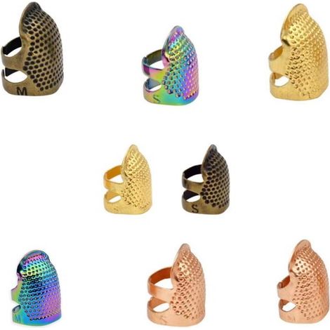 Set di 8 ditali in metallo Dailygoods per cucire in sicurezza (1/5)