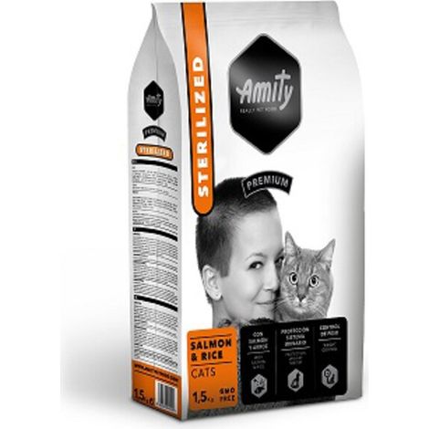 CIBO GATTO AMITY 1,5 KG STERILIZED SALMON RICE