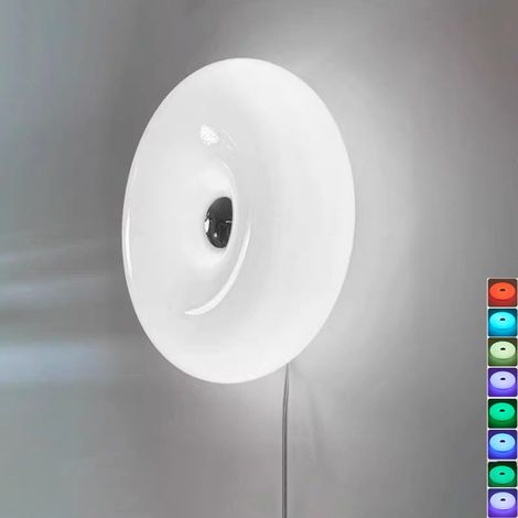 Applique murale LED avec télécommande, lampe de chevet murale, applique murale donut, lampe décorative Bauhaus, applique tactile, lumière RGB réglable (1/5)