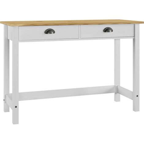 vidaXL Consolle Hill con 2 Cassetti 110x45x74 cm in Massello di Pino (1/5)