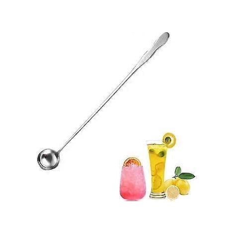 Cuillère à cocktail, acier inoxydable, 30 cm, argent (1/5)