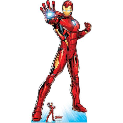 Figurine en carton Iron Man Rayon Laser Avengers Disney Marvel Comics H 191 CM (1/5)