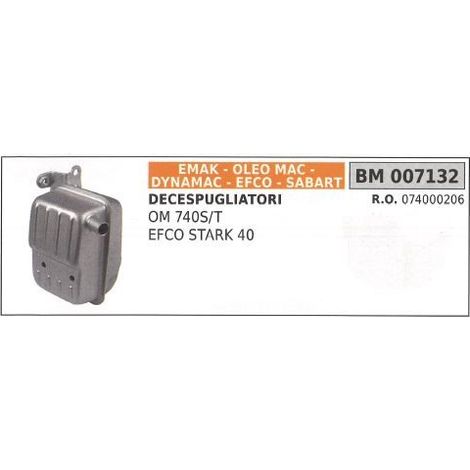 Silencieux EMAK OM 740S/T débroussailleuse 007132