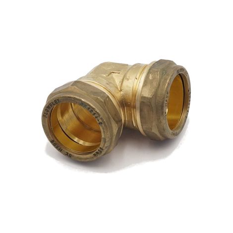 PrimaPlus Compression Elbow 35mm Brass Fitting - WRAS Approved