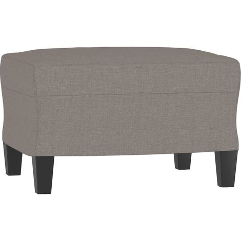 Sgabello poggiapiedi fine letto 60 x 50 x 41 cm in tessuto tortora DEC030629