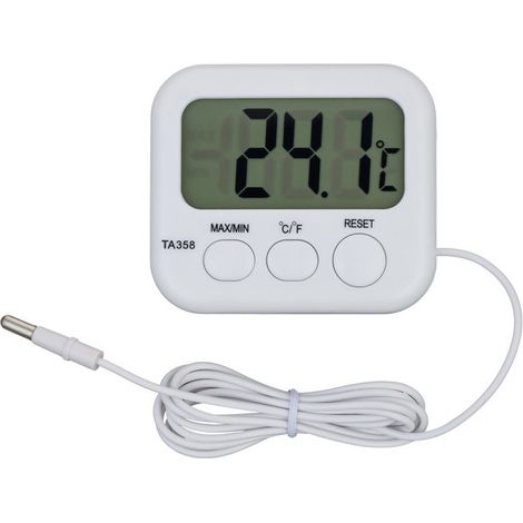 Thermomètre numérique LCD électronique avec sonde et câble, mesure température pour réfrigérateur, aquarium, piscine, outil de contrôle précis. (1/4)
