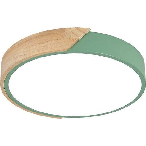 Plafón de clairage monocromático Ronde Creative Nordic Plafond Lumire de 5 cm Ultra-Mince en Bois Massif LED Plafond Lumire para salón Chambre Hall d'entre Ba