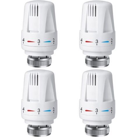 4 PCS Tête Thermostatique Radiateur, Tête Thermostat Radiateur TRV M30 x 1,5, Vanne Thermostatique Radiateur, Vannes de Radiateur de Radiateur pour Système de Chauffage pour Maison et Bureau (1/5)