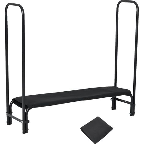 Range à bois, construction en acier durable, protection tous temps, 4FT avec Couverture (1/2)