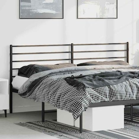 vidaXL Testiera di Ricambio in Metallo Nero 180 cm