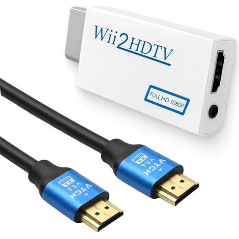 Adaptador HDMI para TV y consola de videojuegos a interfaz de audio y vídeo digital, con cable 1080p y audio de 3,5 mm, compatible con todos los modos de visualización. (1/5)