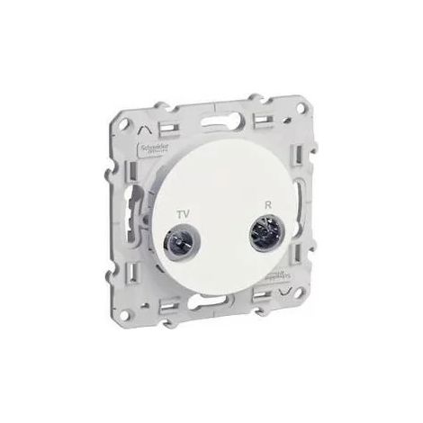 Schneider S520451 - Toma TV/FM Odace blanca - individual - tornillo
