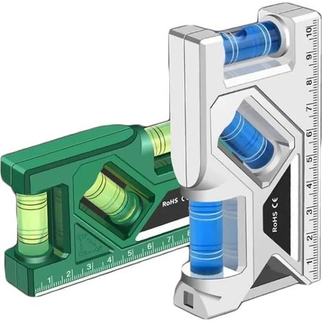 Jauge d'angle, niveau magnétique de poche portable et mini-rapporteur avec règle métrique pour mesures horizontales et verticales en menuiserie (20Cm) (1/5)