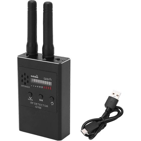 Drahtloser HF-Signaldetektor, hochempfindliche Kamera, GPS-Tracking-Gerät, 10-stufige LED, 300–2700 MHz, Schwarzweiß