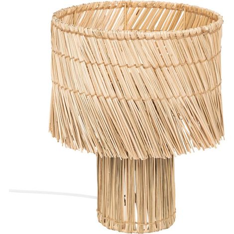 Lampe à Poser en Roseau "Yoni" 34cm Naturel (1/4)