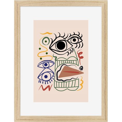 Image encadrée Oeil 30x40 cm recyclable, visuel imprimé sans solvant - fabriqué en France (1/4)