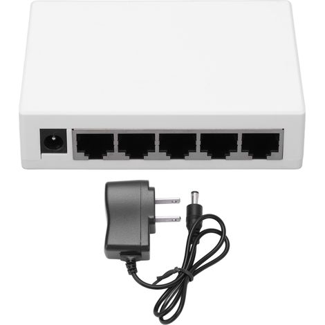 Commutateur réseau Ethernet 5 ports 1000M, Plug and Play, stable, rapide et silencieux, prise US 100‑240V (1/5)