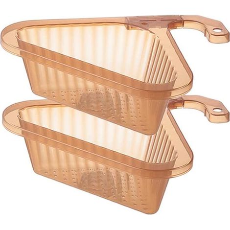 Panier de vidange triangulaire réglable pour évier de cuisine, 2 pièces, transparent, couleur. Photo disponible. (1/5)
