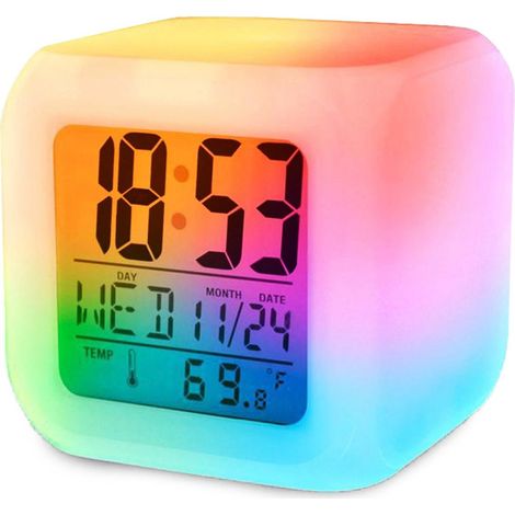 Sveglia digitale - con LED e termometro - orologio (1/3)