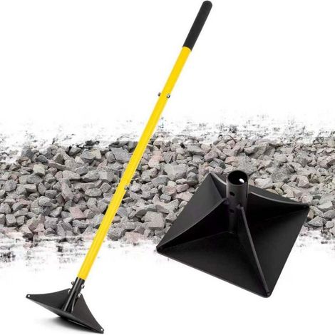 Dameuse à main carrée en acier, longueur ajustable, outil de compactage pour gravier, terre et pavage (1/5)