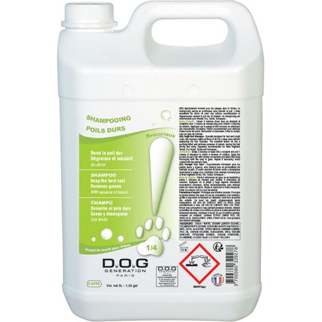 Shampoing Poils Durs Dog Generation : 5 litres