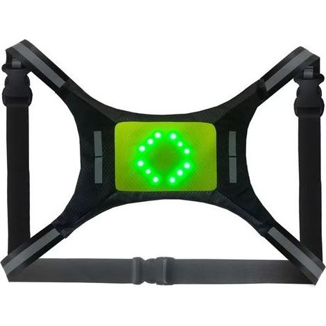 Gilet Réfléchissant LED Rechargeable par USB avec Feu de Signalisation à Distance pour Le Cyclisme et la Course (1/5)