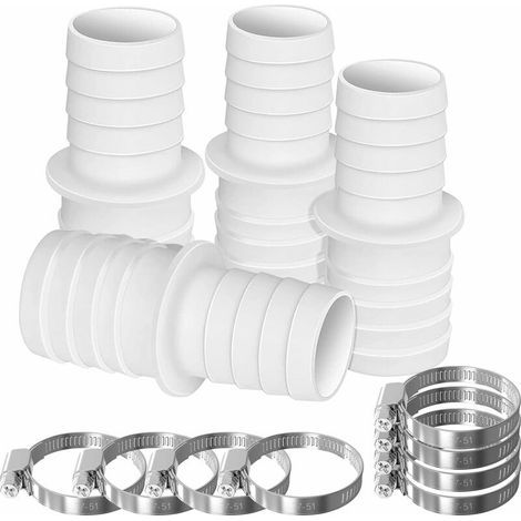 connettori per tubo flessibile, set di adattatori per tubo da piscina con 8 fascette adattatrici (diametro da 32 mm a 38 mm) (1/3)