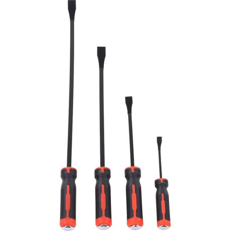 Kit de réparation de pneus de voiture avec levier coudé à 30° (4 pièces) : barres de levier à pointe coudée (8, 12, 18 et 24 pouces), renforcées, dureté 60 HRC. (1/5)