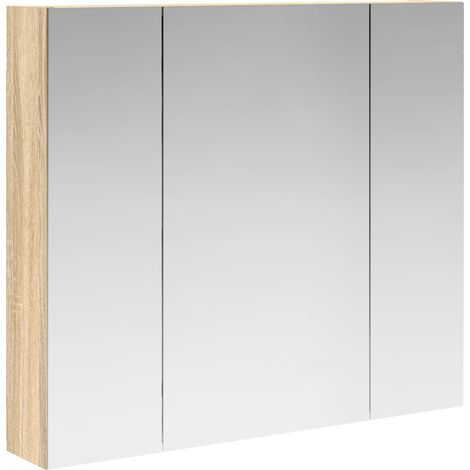 Maison Exclusive - Mobiletto per specchio da bagno Rovere Sonoma 80 x 14.5 x 70 cm