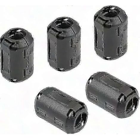 Câble européen Filtre Antiparasite Ferrite 35mm, 5 pièces Gris, Anneau Clip-On Suppression Bruit pour Câbles (1/5)