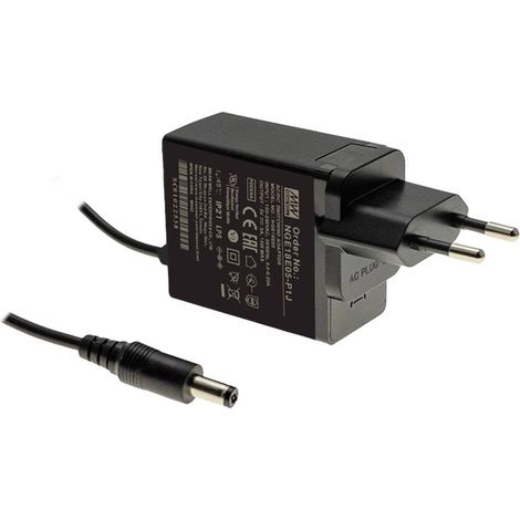 MEAN WELL NGE18E24-P1J Alimentatore a spina tensione fissa 18 W