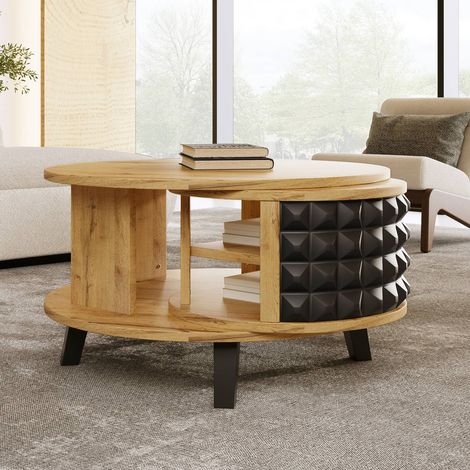 Table basse pivotante avec espace de rangement caché – design moderne et fonctionnel (1/5)