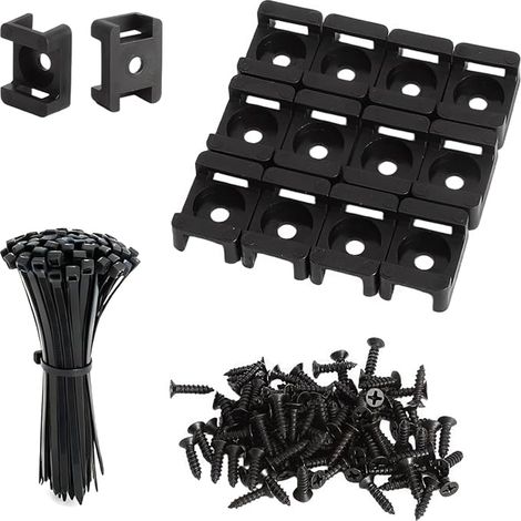 Black Nylon Screw On Hose Clamp Base