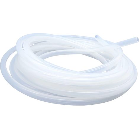 Tuyau flexible en silicone - 9 mm x diamètre extérieur 12 mm - Longueur : 8 m - Convient pour un usage alimentaire - Transparent - Pour transfert d'eau et d'air (1/5)