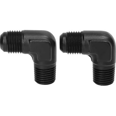 2 Adapter 6AN auf 1/4 NPT, 90°-Drehgelenk-Außengewindeanschluss für Gasleitung, Pumpe und Injektor (1/5)