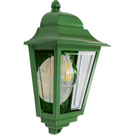 Elstead Deco Lane Lanterne Murale Demi-Extérieure 1 Lumière Verte IP44 (1/5)