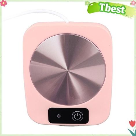 HURRISE Cafetière de Bureau Portable USB Chauffe-tasse Intelligent Constant Température Rose (1/5)