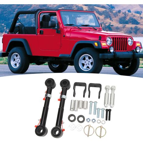 Dispositif de déconnexion de la tringlerie de barre antiroulis avant pour les rehausses de 2,5 à 6 pouces, adapté aux modèles Jeep Wrangler TJ JKS 1997-2006 en surpoids. (1/5)