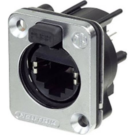 Neutrik Presa da pannello NE8FDV-SE-CON Presa verticale Numero di poli 8P8C Argento 1 pz.